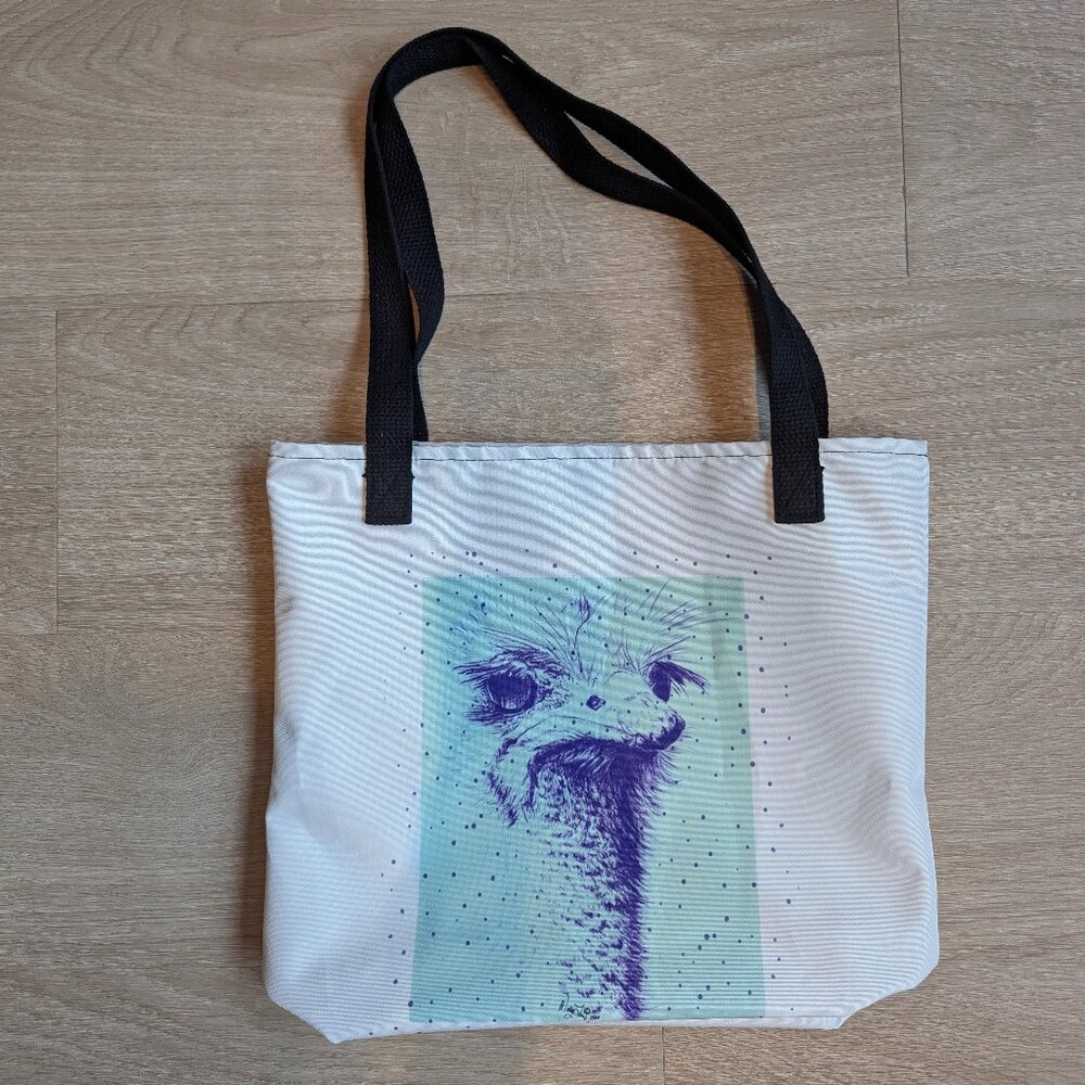 Ollie The Ostrich: White Tote Bag
